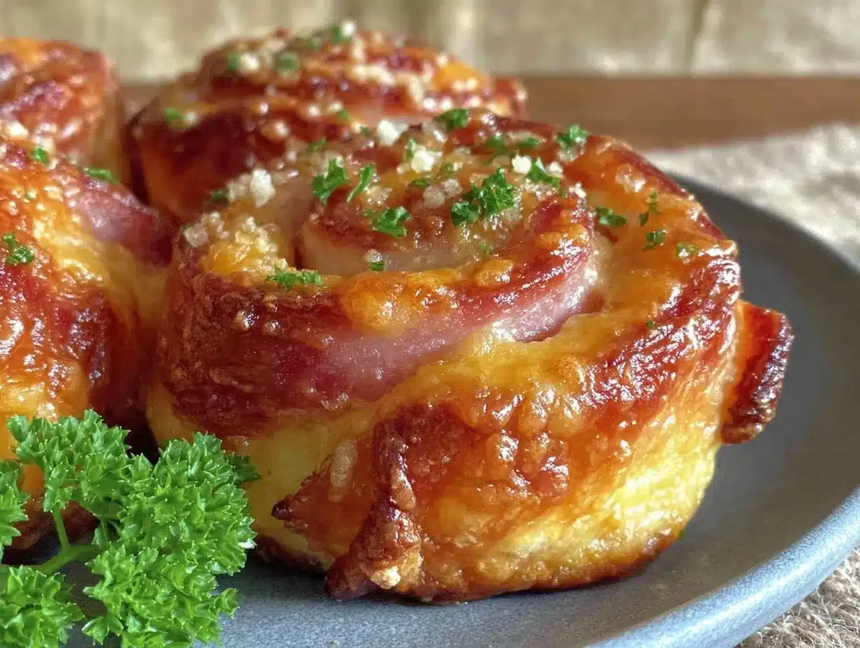 bacon-wrapped ham & cheese pinwheels preparation steps