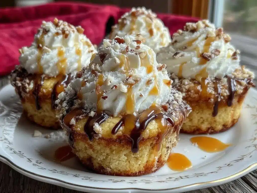 caramel toffee crunch cupcakes - featured image