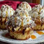 caramel toffee crunch cupcakes - featured image