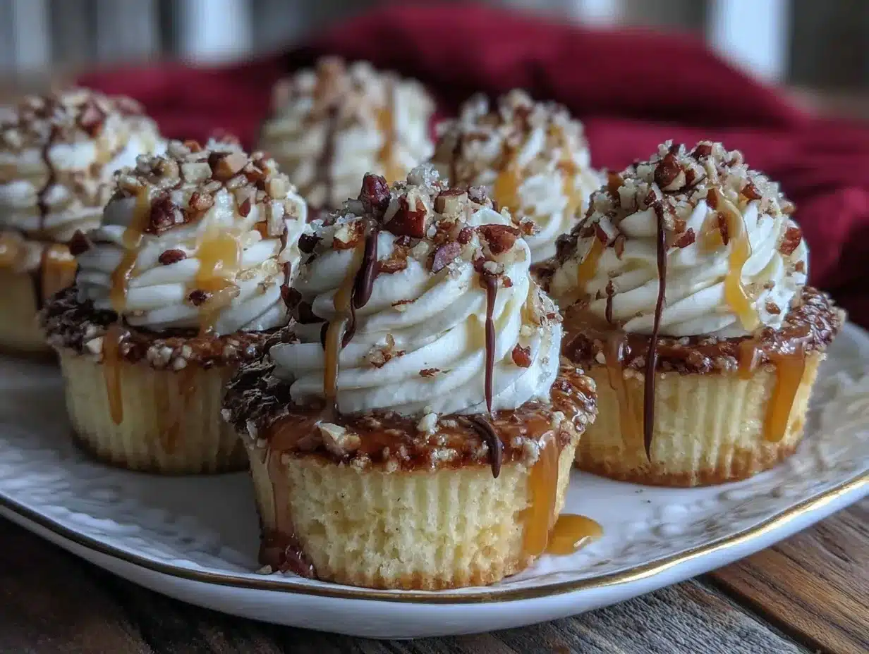 caramel toffee crunch cupcakes preparation steps