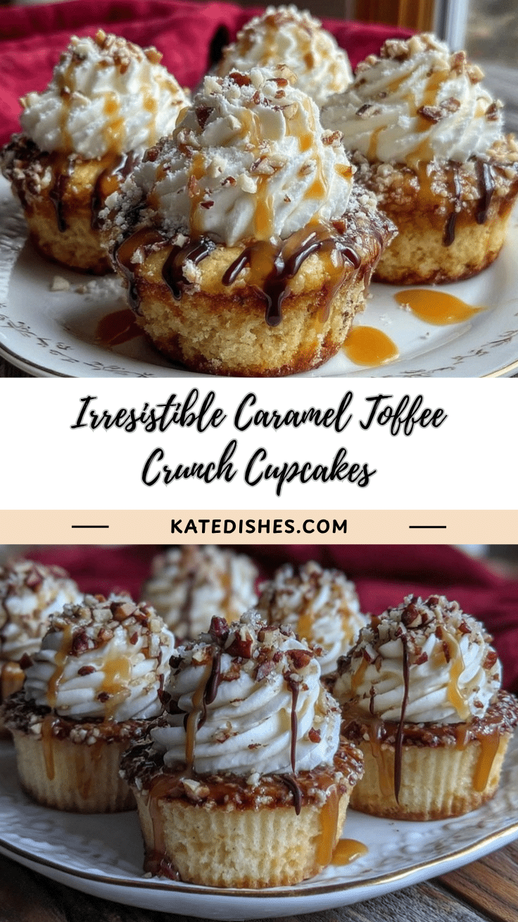 caramel toffee crunch cupcakes recipe