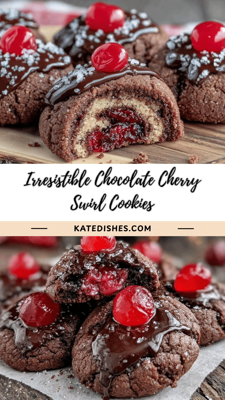 chocolate cherry swirl cookies recipe