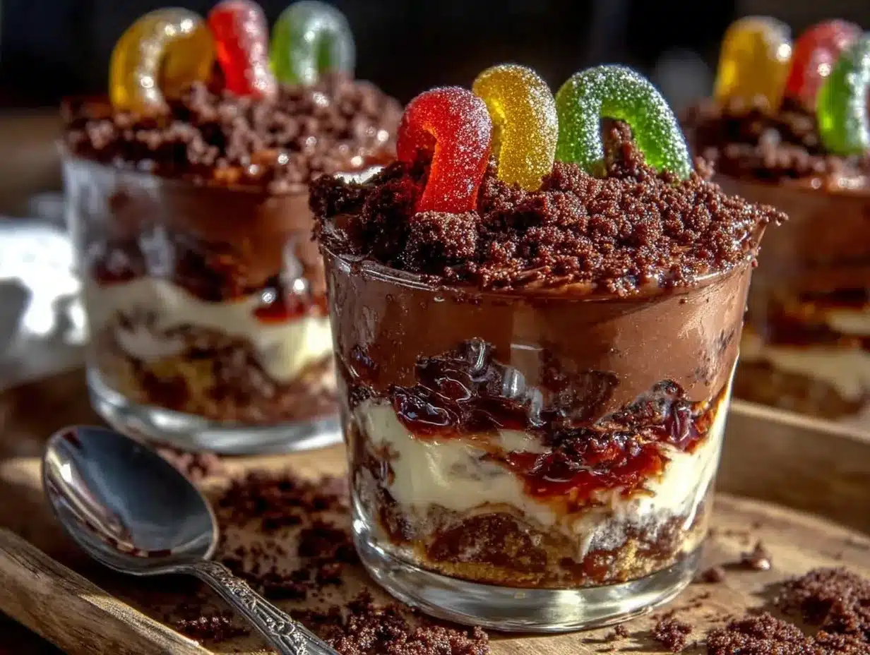 chocolate dirt pudding cups preparation steps