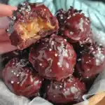 chocolate peanut buttercream truffles - featured image