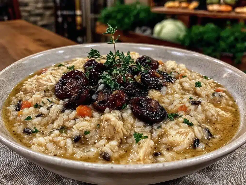 creamy chicken and wild rice soup - featured image