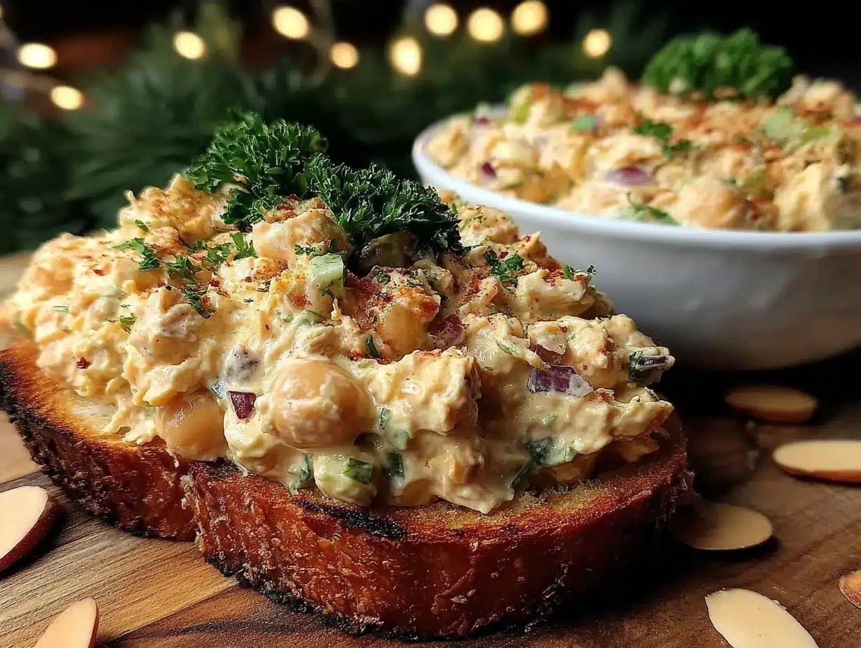 creamy chickpea chicken salad preparation steps