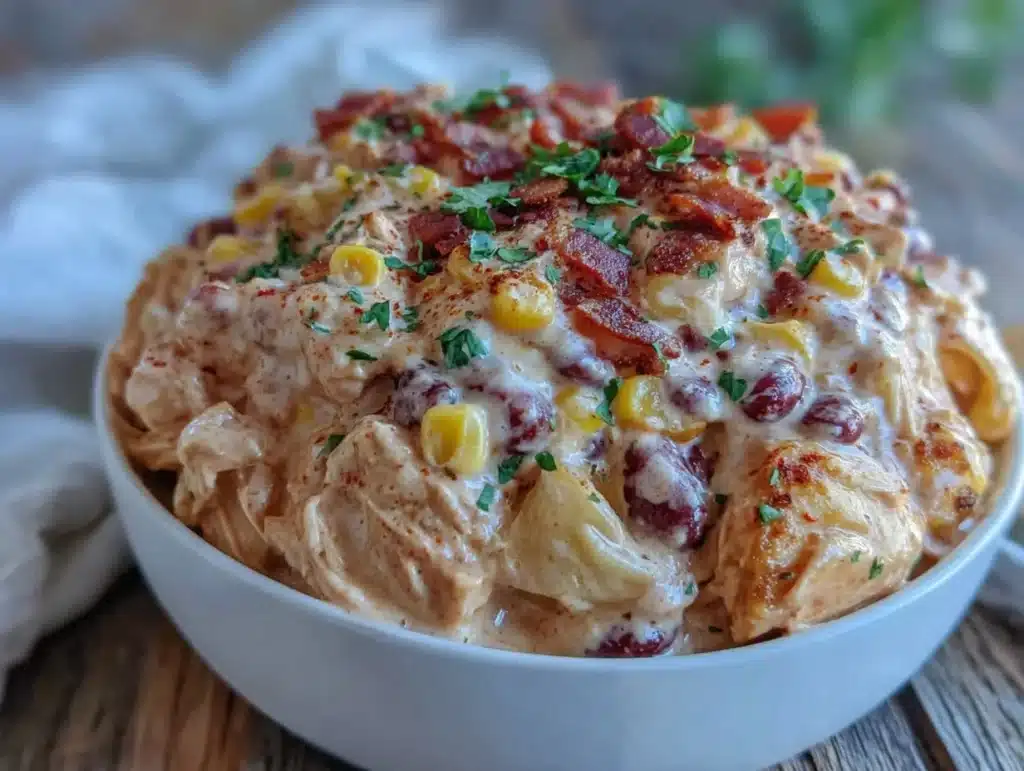Creamy Crockpot Fiesta Chicken - featured image