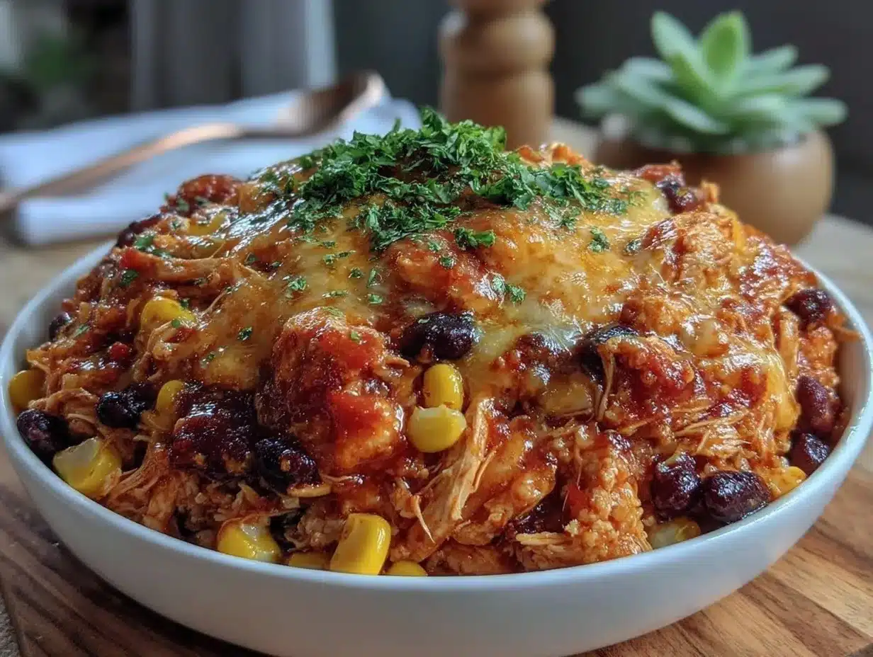 Creamy Crockpot Fiesta Chicken preparation steps