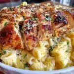 creamy garlic alfredo chicken pasta - featured image