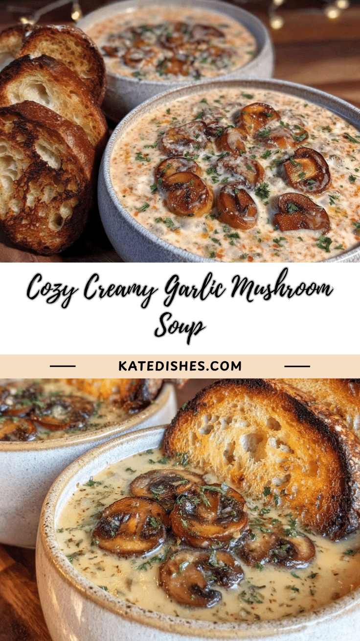 creamy garlic mushroom soup recipe