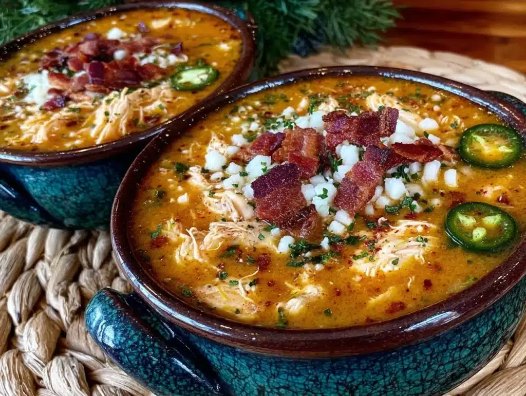 Creamy Jalapeño Popper Chicken Soup - featured image