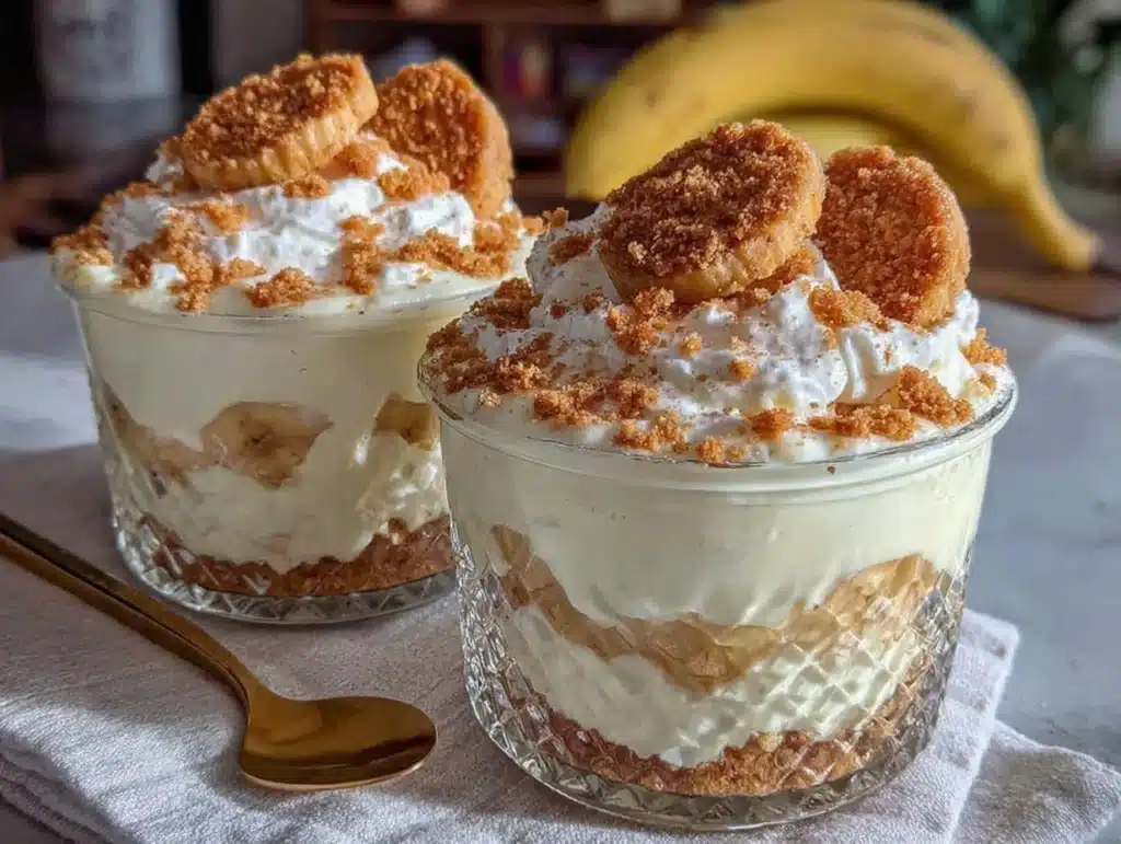 creamy protein banana pudding - featured image