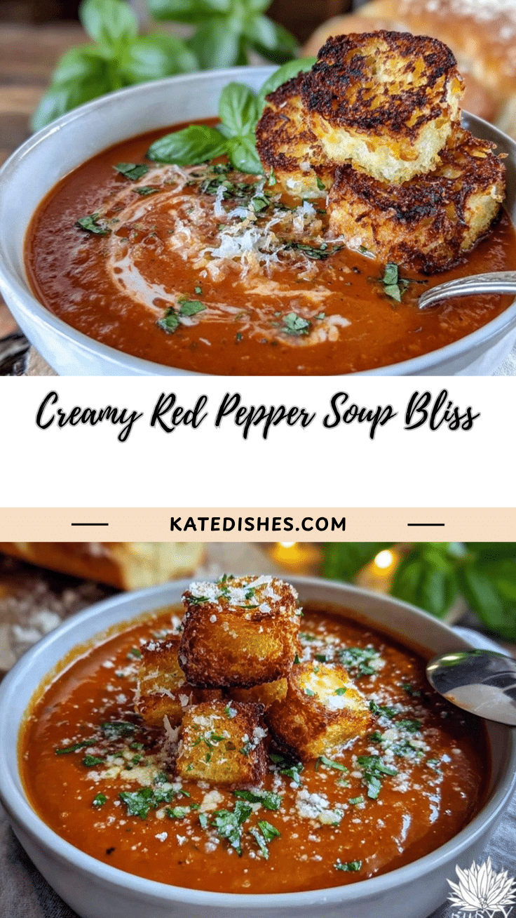 creamy roasted red pepper soup recipe