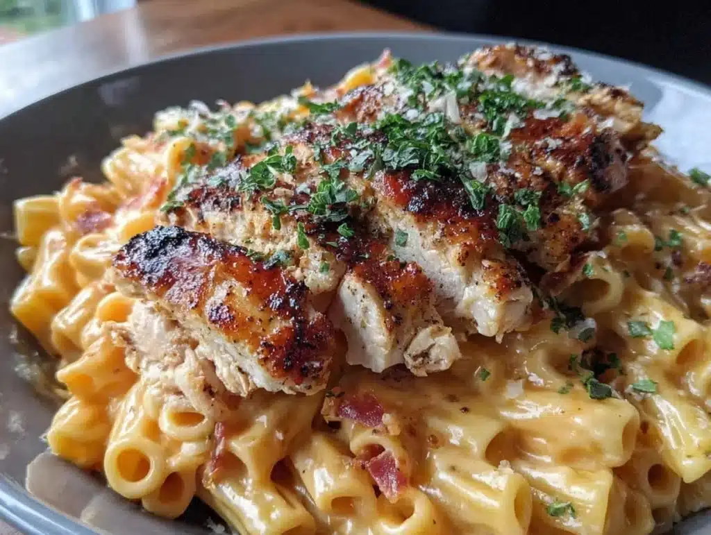 creamy rotisserie chicken pasta - featured image