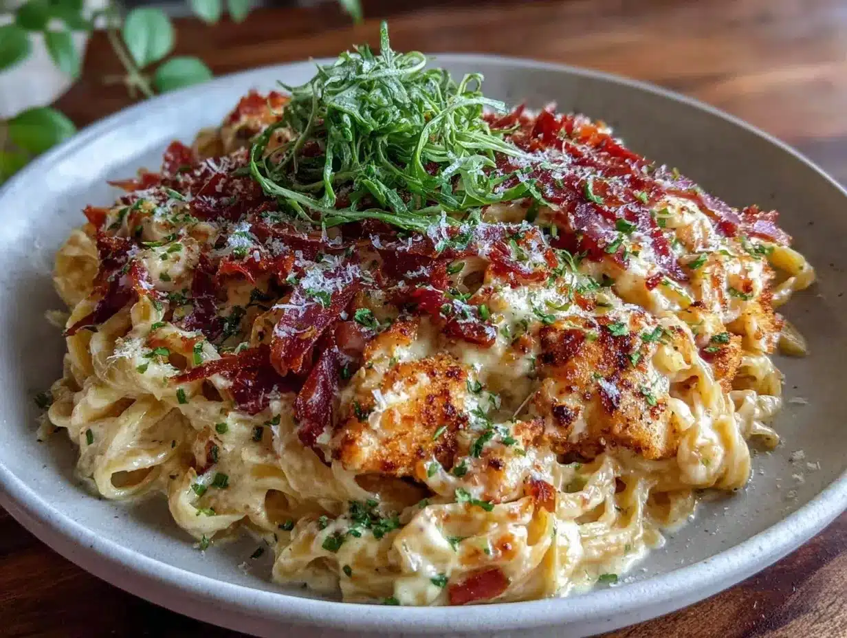 Crispy Chicken Alfredo preparation steps