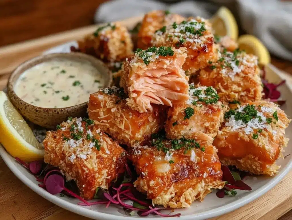 crispy salmon nuggets - featured image