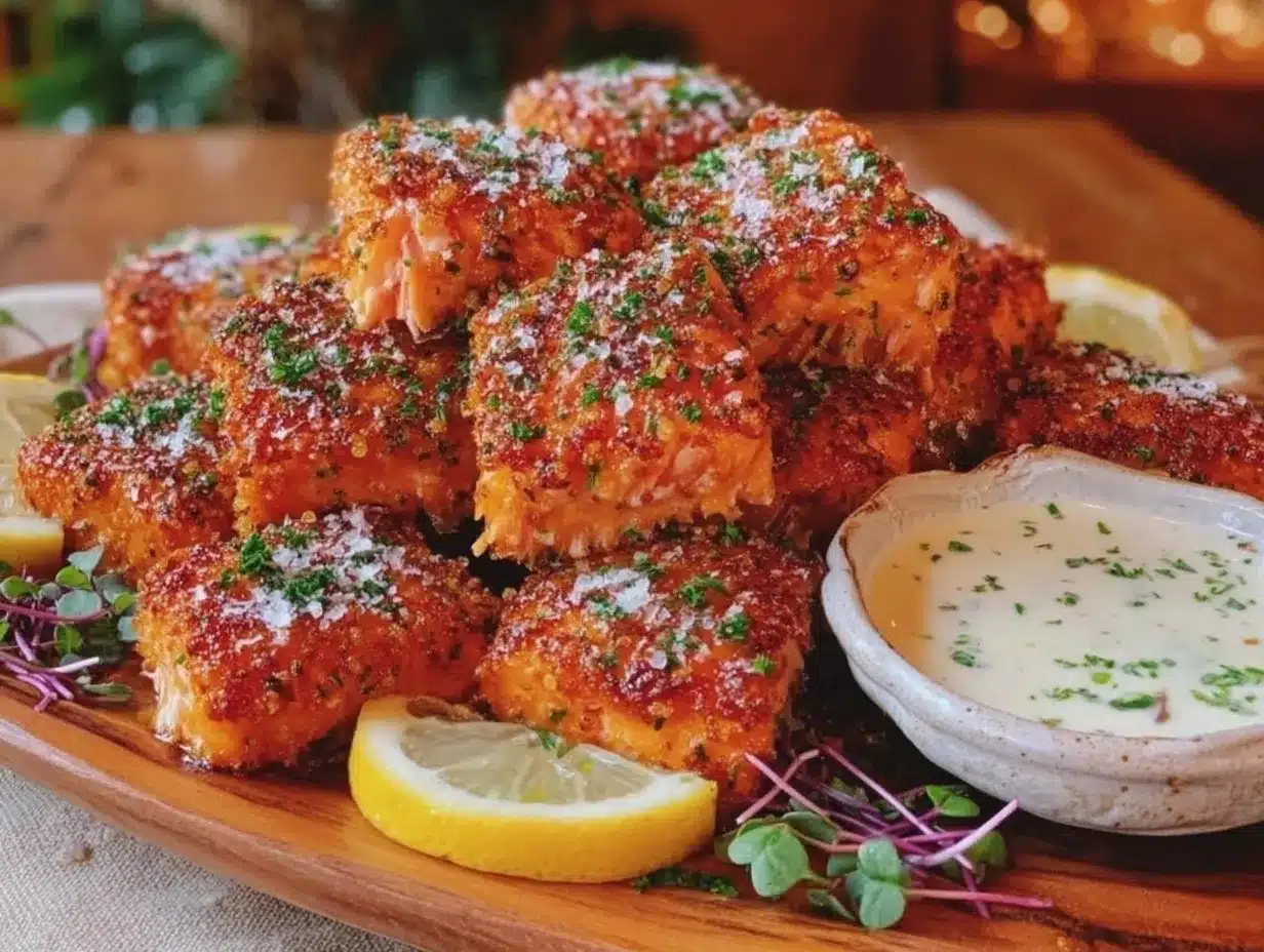 crispy salmon nuggets preparation steps