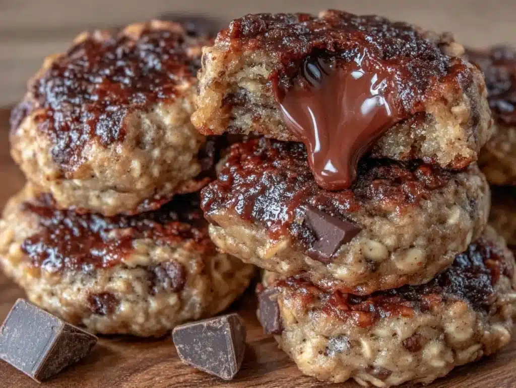 fudgy oatmeal chocolate chunk cookies - featured image
