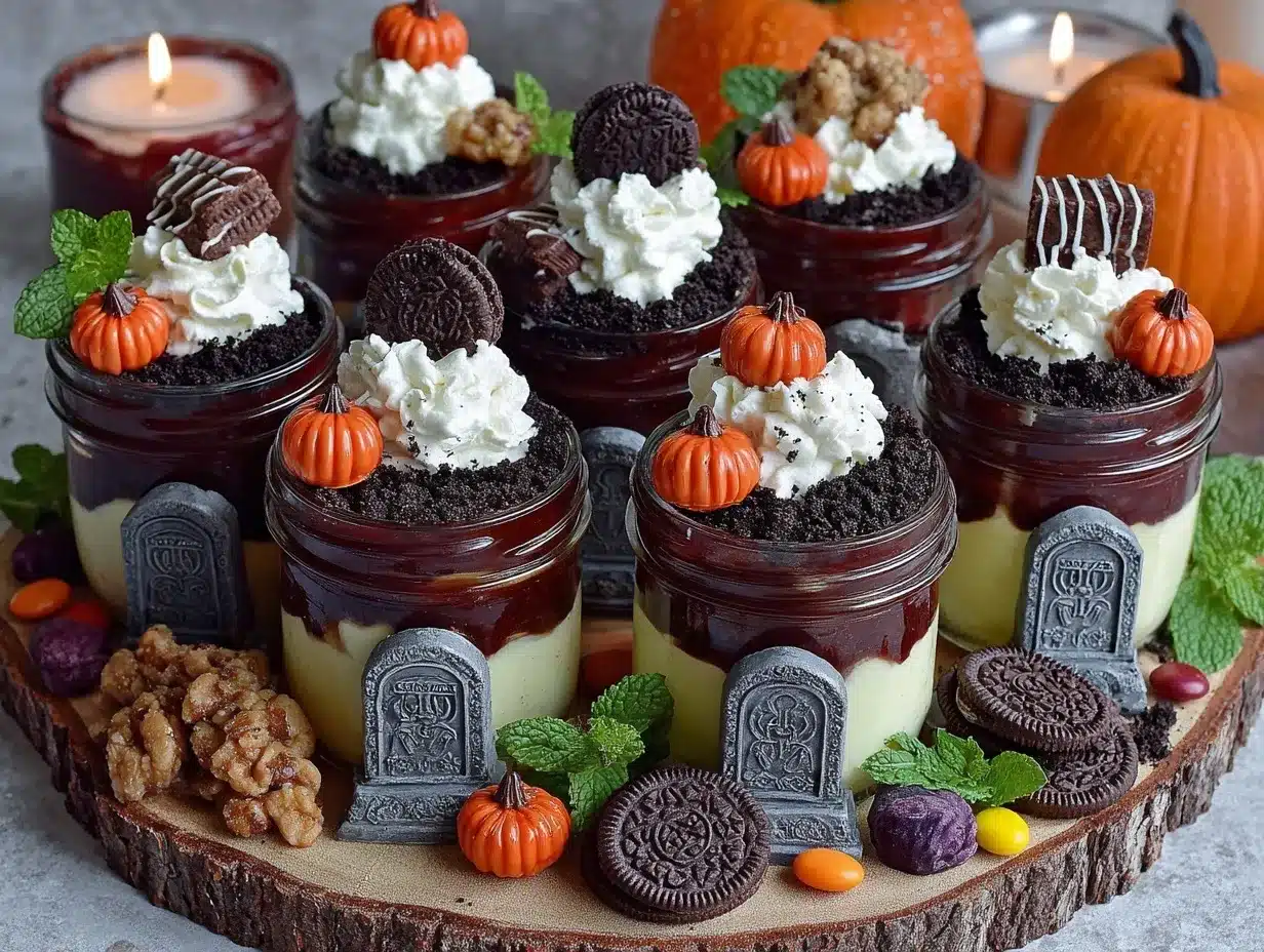 Halloween Dirt Pudding Cups preparation steps
