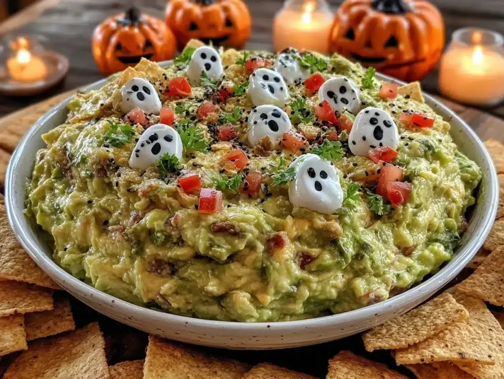 Halloween Graveyard Guacamole Dip - featured image
