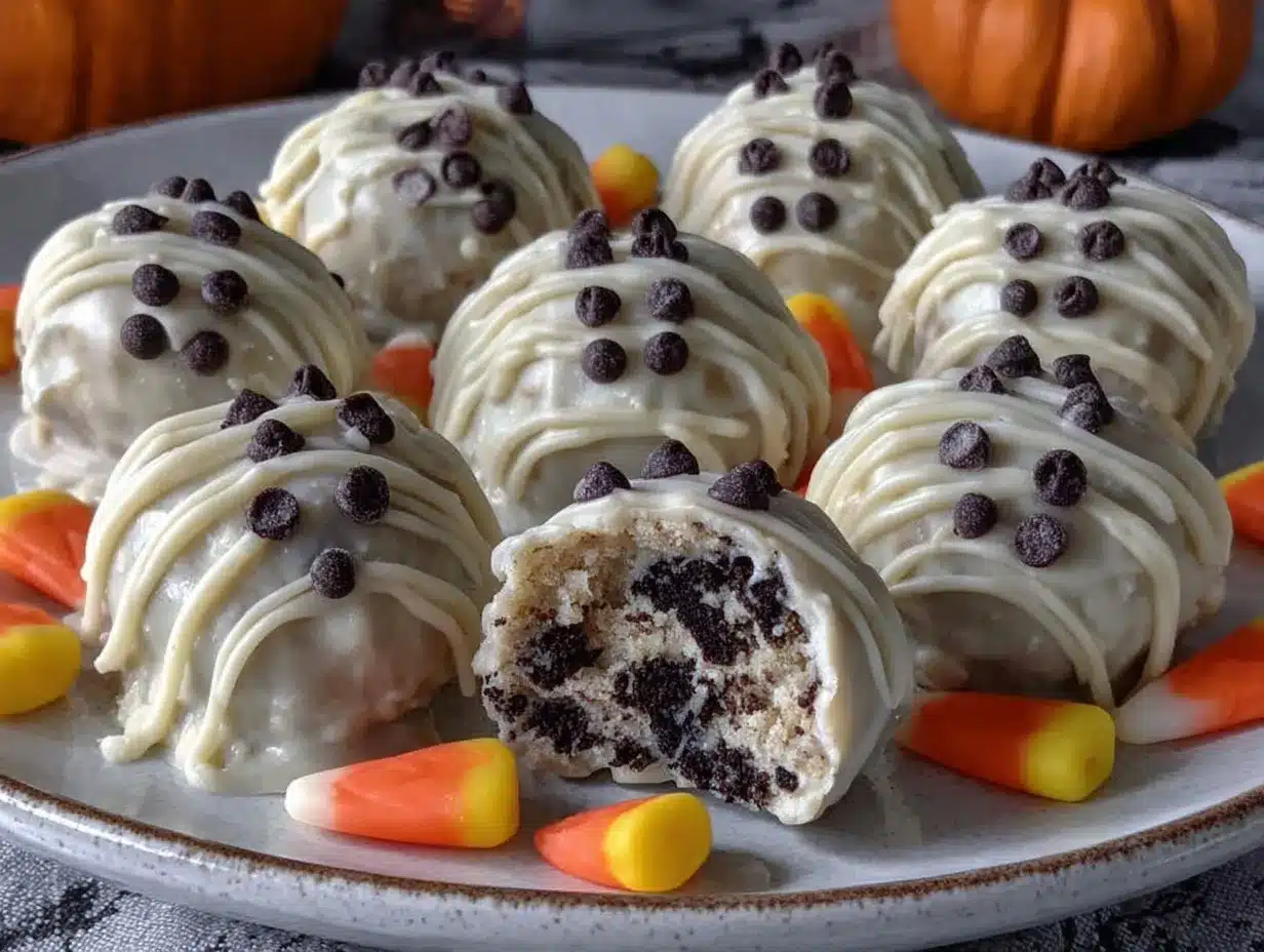 Halloween Oreo Ghost Truffles preparation steps