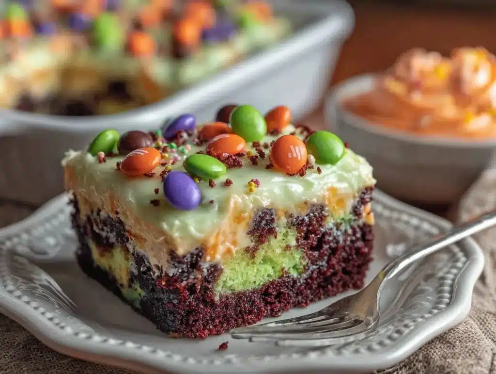 Halloween poke cake - featured image