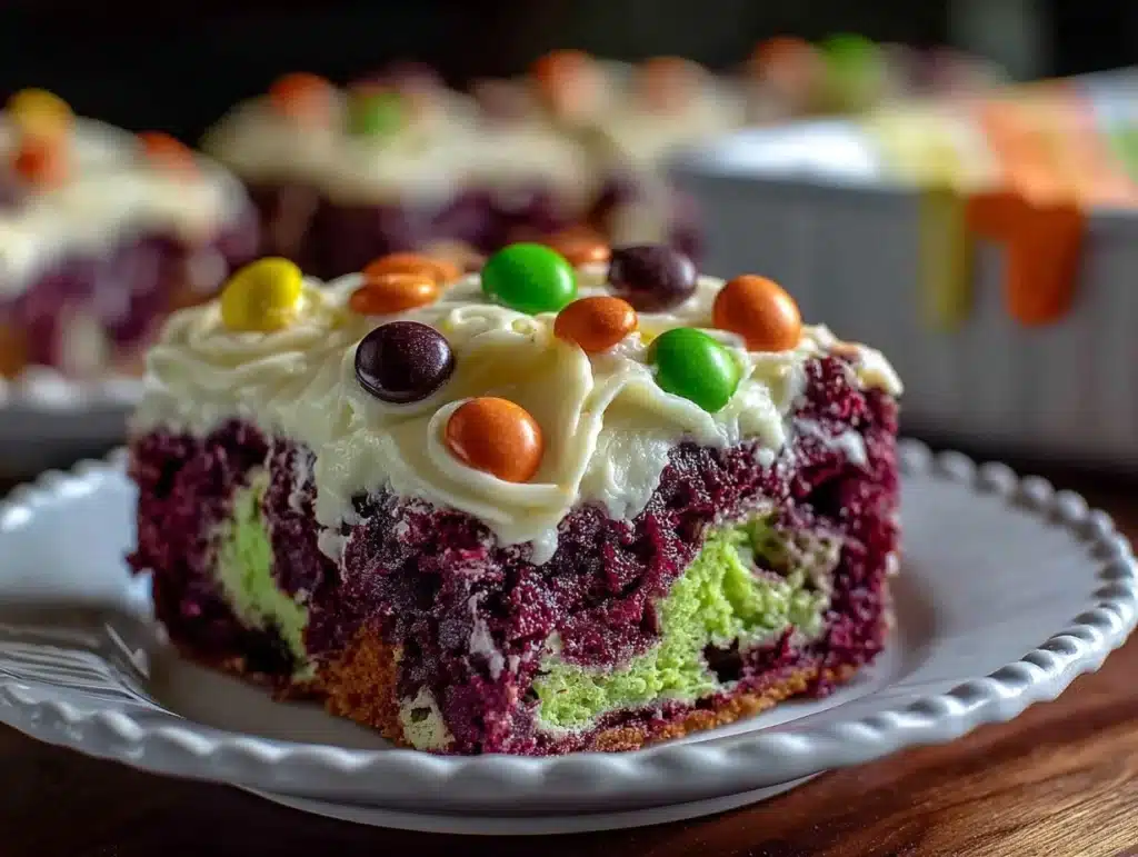 Halloween poke cake - featured image