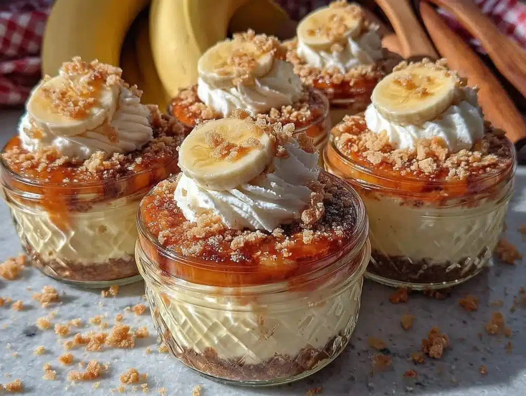 high-protein banana cream pie cups - featured image