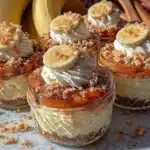 high-protein banana cream pie cups - featured image