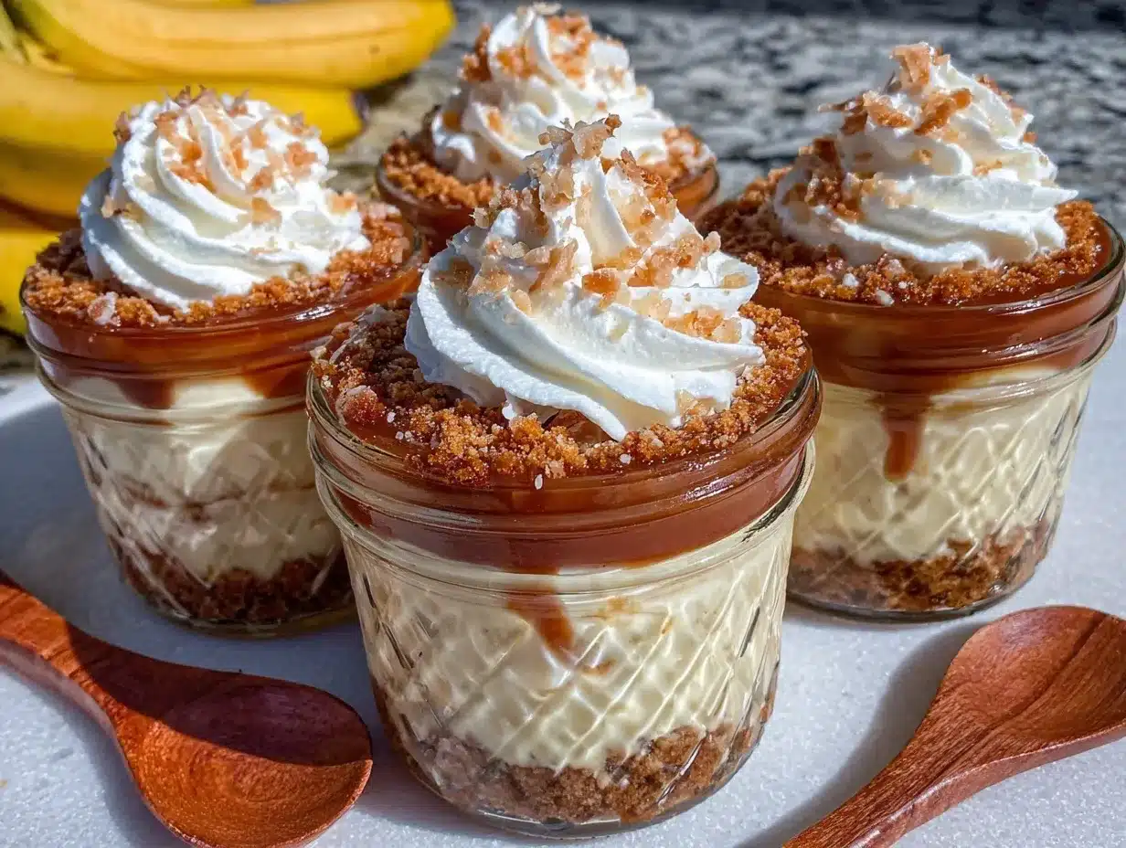 high-protein banana cream pie cups preparation steps