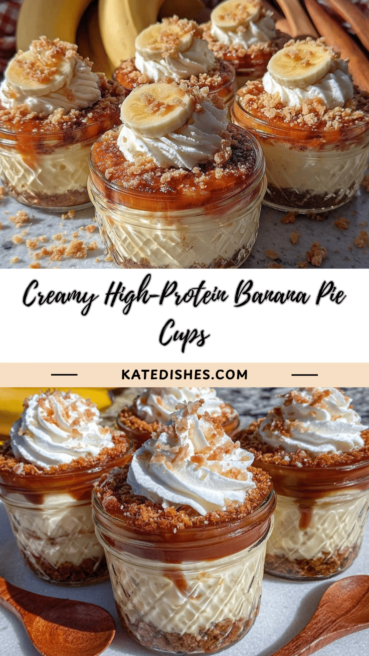 high-protein banana cream pie cups recipe