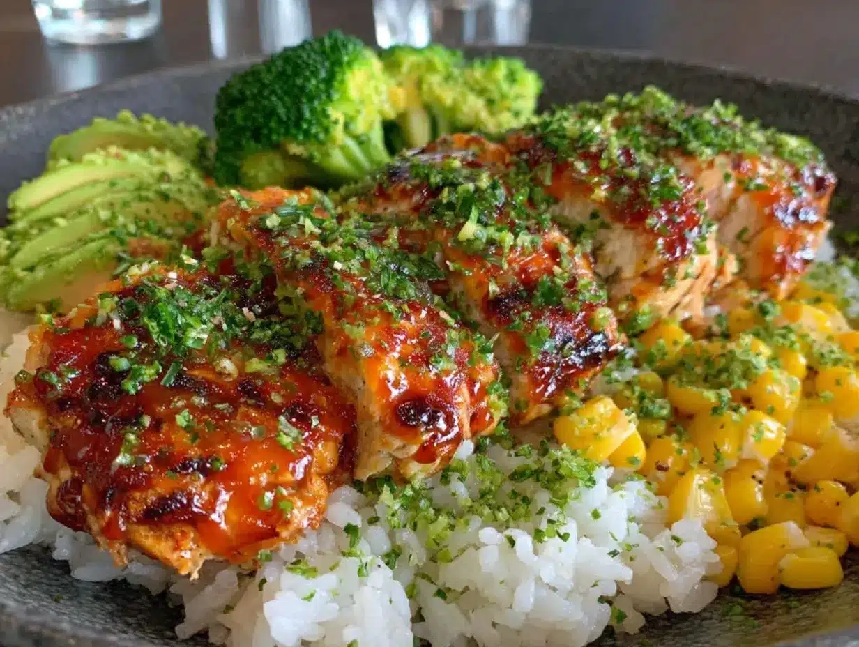 Honey BBQ Chicken Bowl preparation steps