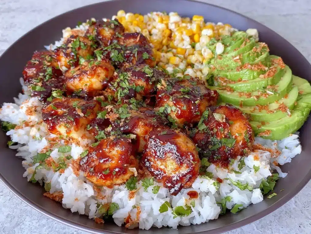 Honey BBQ Chicken Rice Bowl - featured image