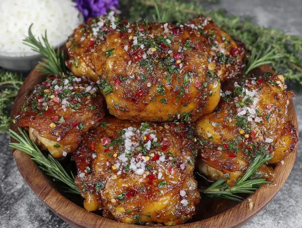 honey garlic chicken thighs - featured image