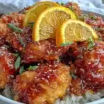honey orange chicken - featured image