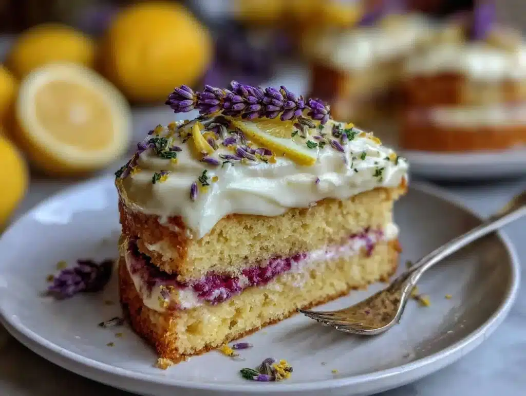 lemon lavender cake - featured image
