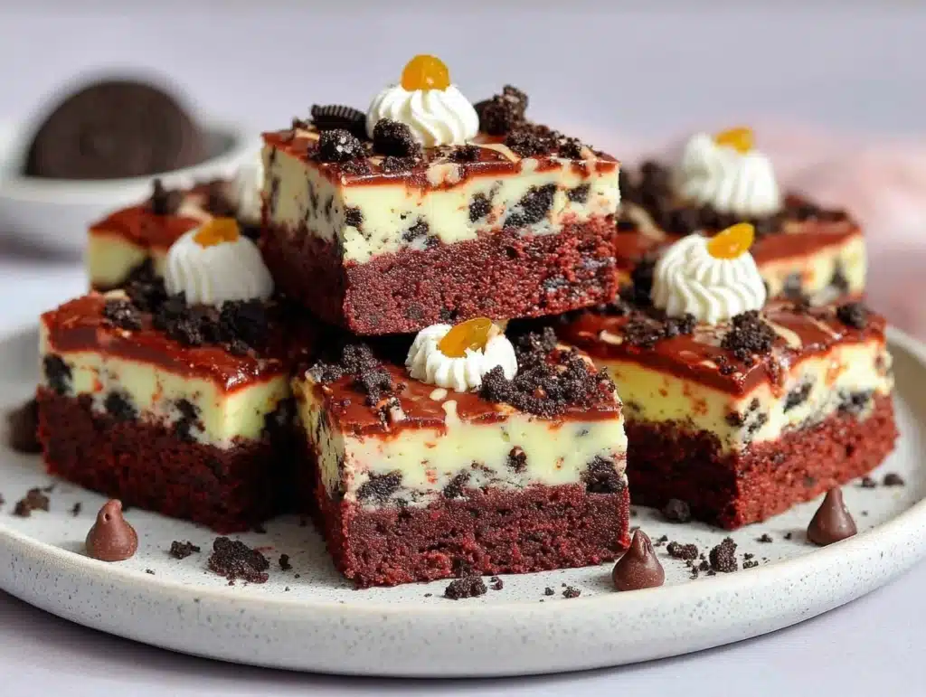 oreo cheesecake brownie bars - featured image