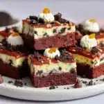 oreo cheesecake brownie bars - featured image