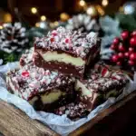 peppermint mocha swirl fudge - featured image
