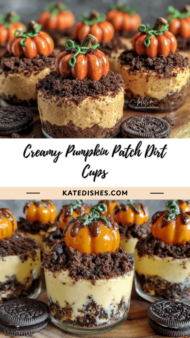 pumpkin patch dirt cups recipe