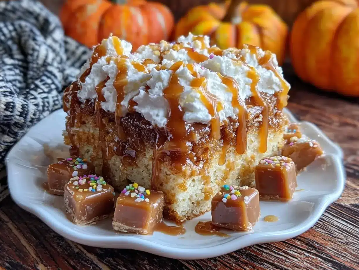 pumpkin spice poke cake preparation steps