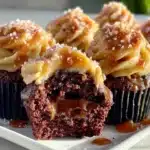 salted caramel cupcakes - featured image