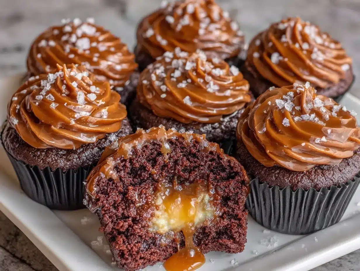 salted caramel cupcakes preparation steps