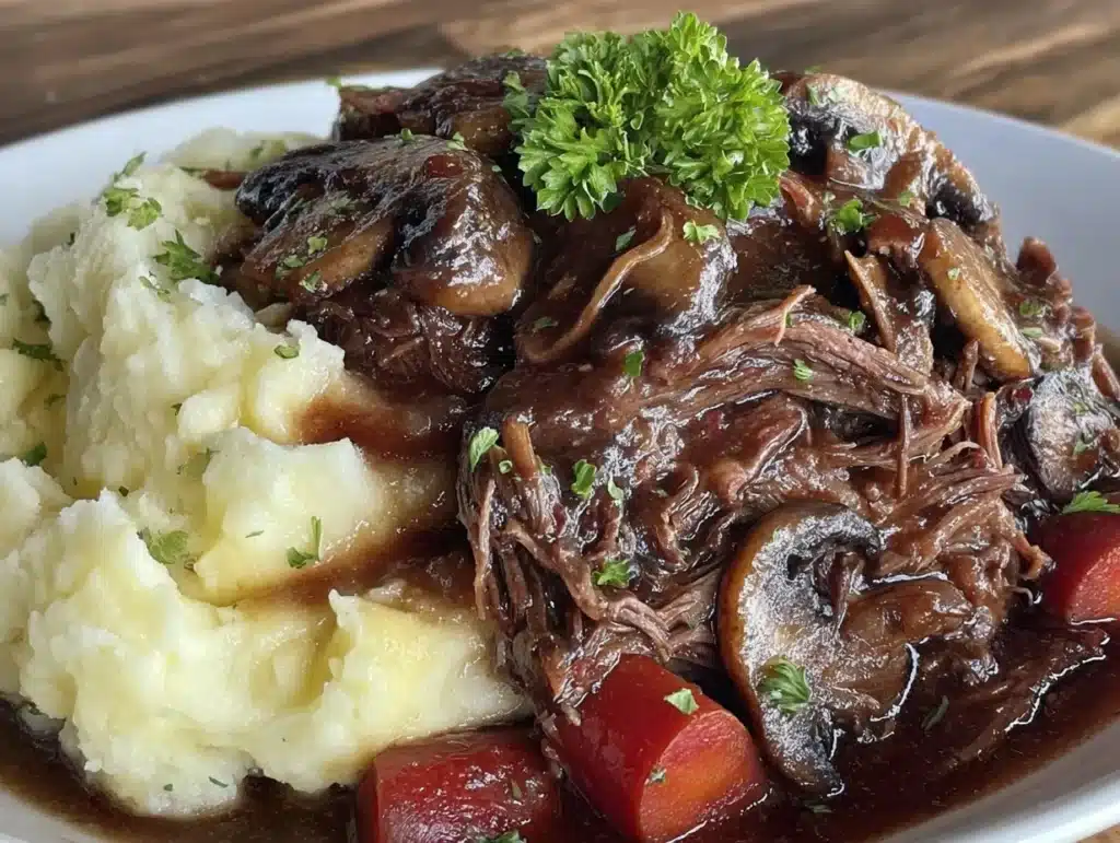 slow cooker beef pot roast - featured image