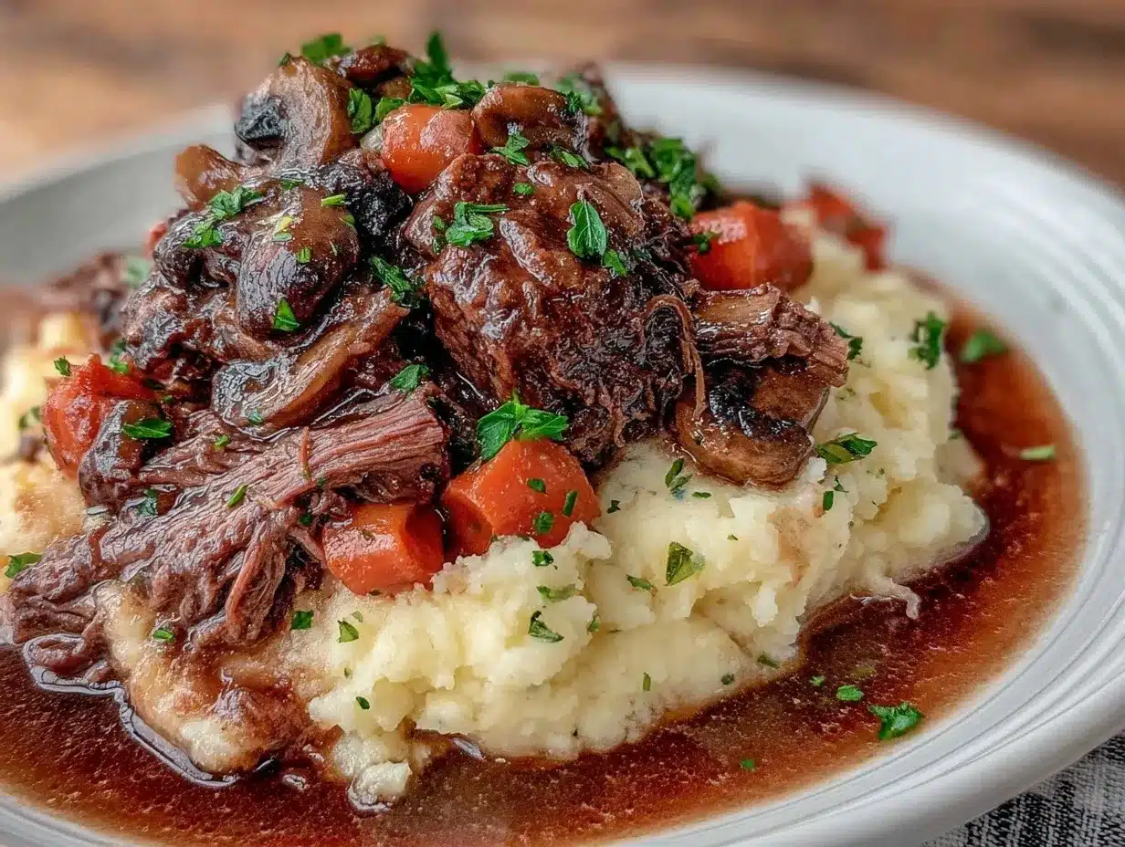slow cooker beef pot roast preparation steps