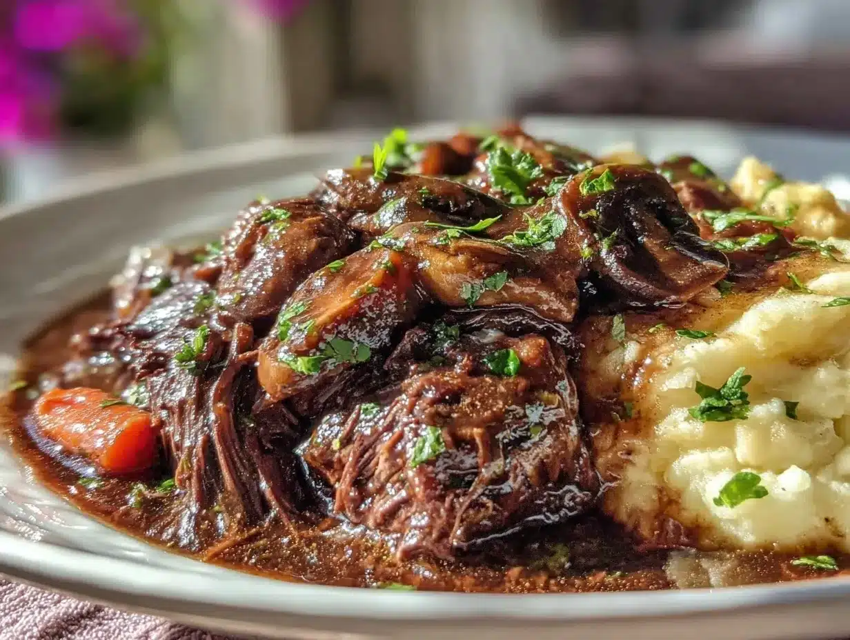 slow cooker pot roast preparation steps