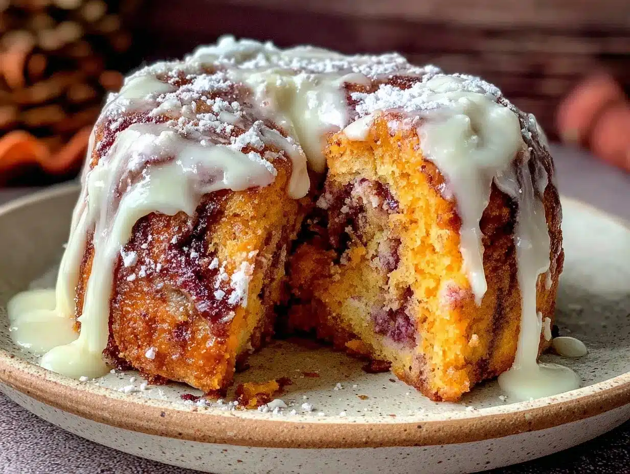 slow cooker pumpkin spice cake preparation steps