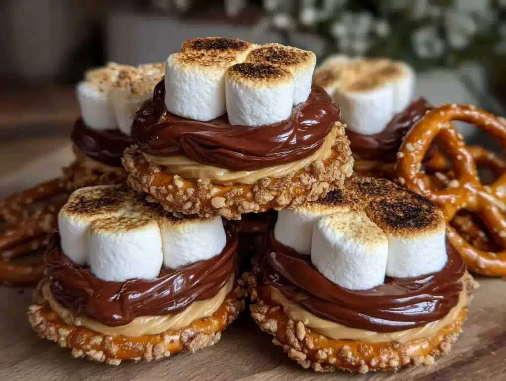 smores pretzel bites - featured image