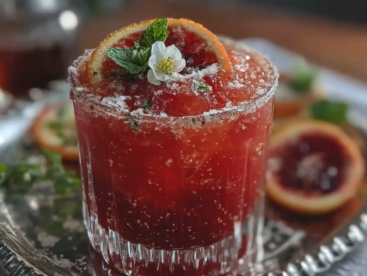 Sparkling Blood Orange Mocktail preparation steps