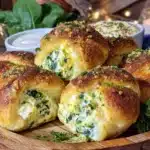 spinach and artichoke crescent rolls - featured image